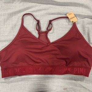 PINK Red sports bra